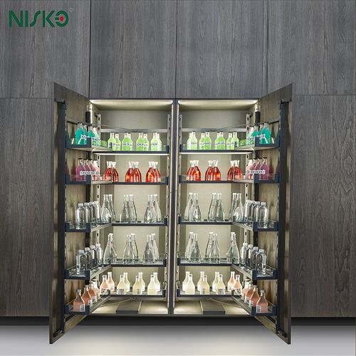 Latest company Solutions about How to install kitchen accessories, Glass Pantry installation, pull out bottle . kitchen organizer