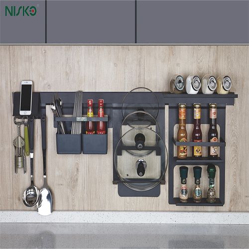 Latest company Solutions about Kitchen Wall-mounted Seasoning Holder Organizer Shelf with I-pad set ,you can cook when video call