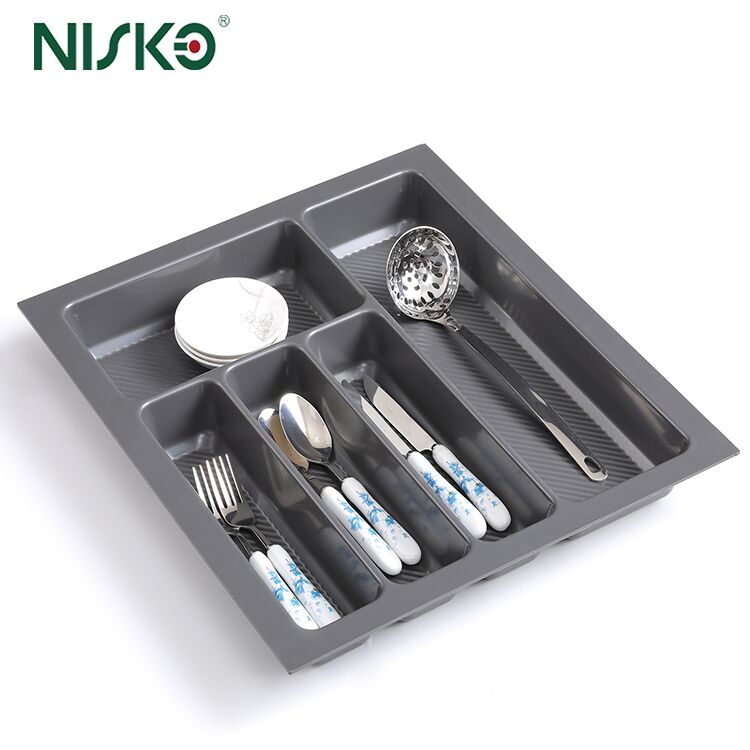 Modular 6 Compartment Cutlery Tray Flatware Storage Drawer Organizer ...