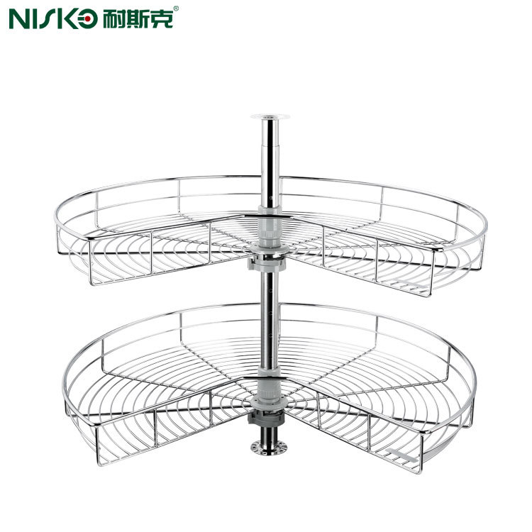 Magic Corner Pull-Out Swivel Basket 270 Degrees Rotating Corner Cabinet ...