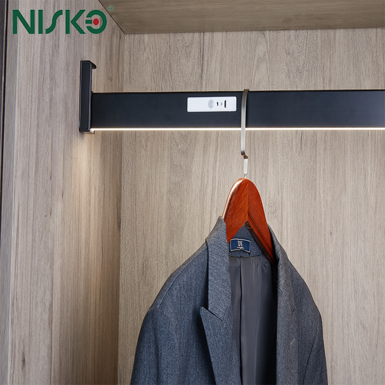 Wall Mounted Clothes Hanging Rack Wardrobe Hanging Shelf Rods For ...