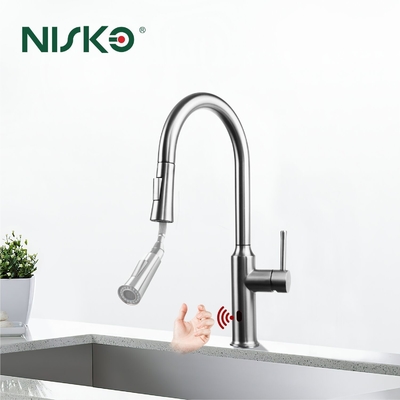 Good price Stainless Steel Nickel Kitchen Faucet Brushed With Hand Sensor online