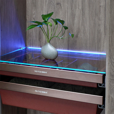 Good price Smart Glass Shelf Display Cabinet Led Light DC12v Automatically Light Up online