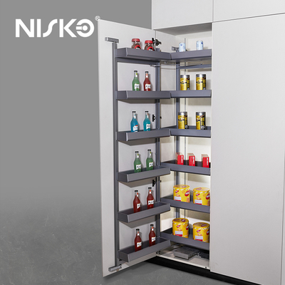 Harga yang bagus Lemari Dapur Tinggi Pantry Tarik Aluminium 6 Rak on line