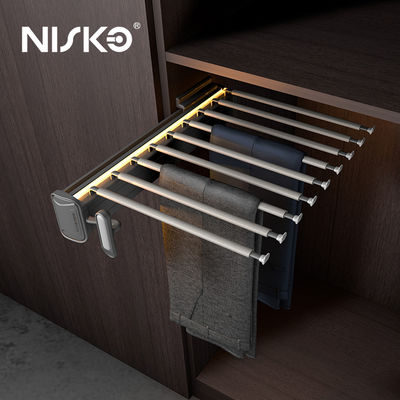 Good price Aluminum Side Mounted Trousers Rack with Soft Close online