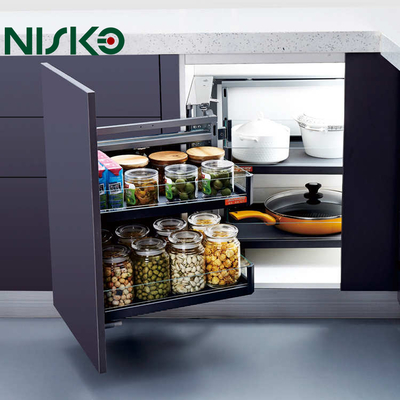 Good price Seasoning Bottle Pull Out Basket Soft Close 2 Shelves Side Mounted Kitchen Storage online