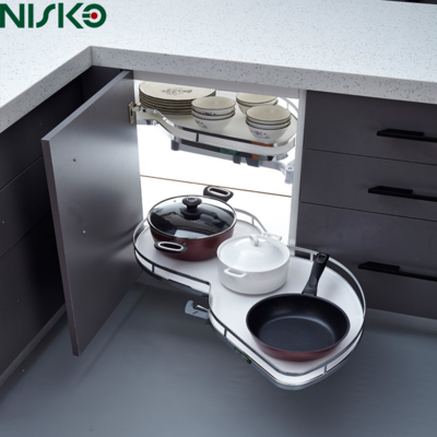 Good price Kitchen Peanut Swing Magic Corner Cabinet Organizer Pull Out Rotating online