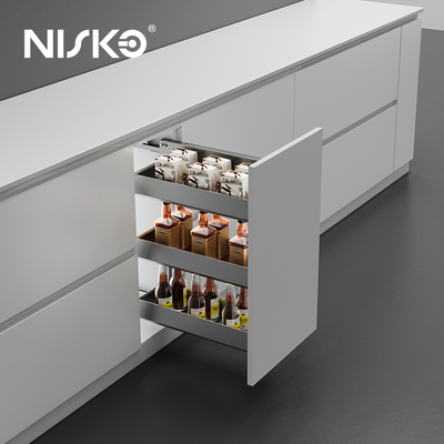 Good price 3 Shelf Side Sliding Bottle Rack Kitchen Pull out Basket Cabinet Organizer online