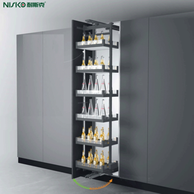Good price 6 Shelf Pull Out Pantry Kitchen Revolving Basket 450mm Width online