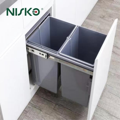 Harga yang bagus Tempat sampah limbah tarik ganda dapat di bawah organizer dapur kabinet on line