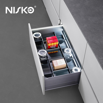 Good price Pull Out Spice Rack Drawer Multifunctional Seasoning Bottle Storage Drawer with Light online