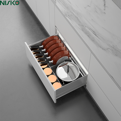 Buon prezzo Armadio della cucina tirare fuori bottiglia Rackt Cultivo Cesto cassetto divisori per Pan Pot in linea