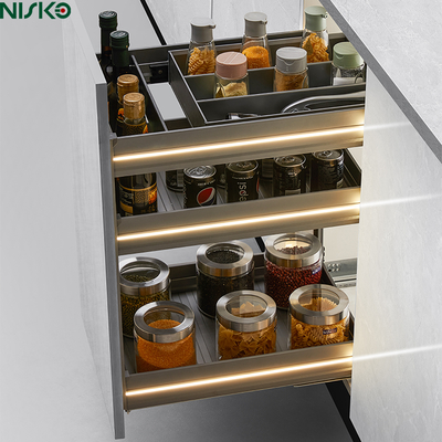 Good price 3-Tier Spice Bottle Rack Pull out Basket Side Sliding Seasoning Organizer online