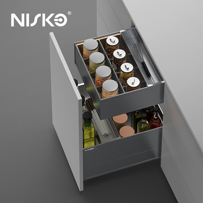 Buen precio Cesta extraíble y deslizante multiusos para cubiertos, botellas de condimentos y almacenamiento en línea
