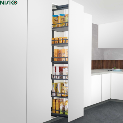 Good price 6 Tiers Sliding Mount Tall Pantry Cabinet Pullout Organizer Soft Close online