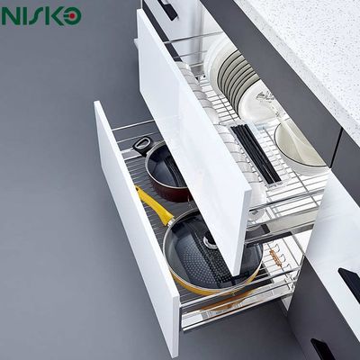 Giá tốt. Hai tầng kéo ra giỏ dụng cụ nhà bếp dây lưu trữ tổ chức với hộp đũa thịt trực tuyến