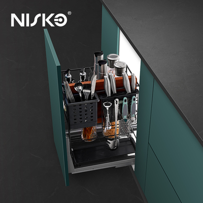 Good price Multi Function Pull Out Basket Drawer for Cutlery Spice Kitchen Bottle Storage online