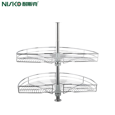 Good price 180 Degrees Swivel Basket Kitchen Rotating Magic Corner Storage Rack online