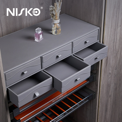 Good price Pull out Wardrobe Storage Leather Organizer Box Drawer online