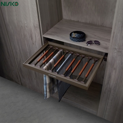 Good price Sliding Wardrobe Pants Rack Pull Out Trousers Jeans Closet Hanger online