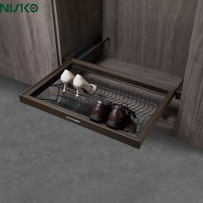 Goede prijs 2-niveaus uittrekbare schoenen met zachte sluiting rack garderobe schoenenorganisator online