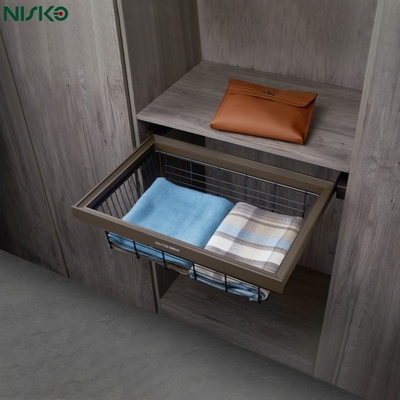 Good price Pull out Wardrobe Accessories Storage Clothes Drawer Wire Basket online