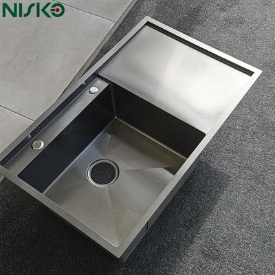 Good price Embedded Stainless Steel Sink Undermount Kitchen Sink Double Bowls with Drain Basket online