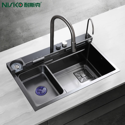 Good price Multi Function Smart Kitchen Sink Double Bowl with Pull Out Faucet online
