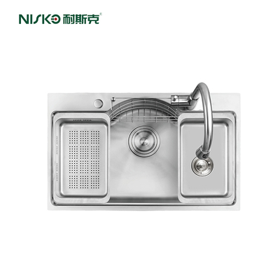 Good price Built In Single Bowl Kitchen Sink Drain Baskets With Spray Faucet online