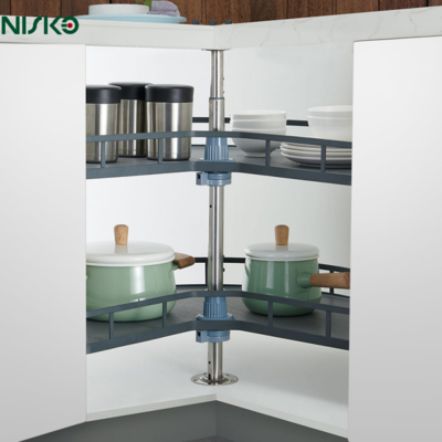 Bon prix Étagère de rangement rotative à 270 degrés pour bouteilles d'assaisonnement d'angle de cuisine en ligne