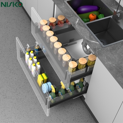 Good price Double Layers Undermount Smart Sink Kitchen Cabinet Basket Sanitary Storage Solution online