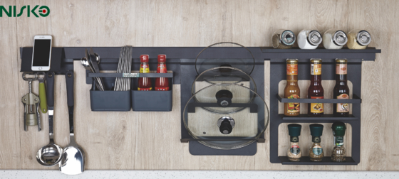Good price Kitchen Wall Mounted Hanging Rack 125cm for Condiment Bottle Storage online