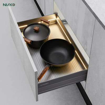 Bom preço Multi-Purpose Sliding Cabinet Drawer Basket Soft Close Kitchen Storage for Pans and Pots on-line