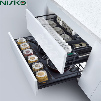 Good price Double Tiers Adjustable Shelves Dishes Base Basket Cultery Drawer Solution online