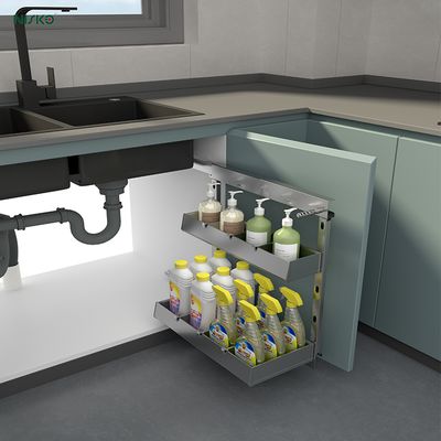 Bom preço Kitchen Undersink Basket Pull Out Under Sink Organizer Banthroom Sanitary Storage on-line