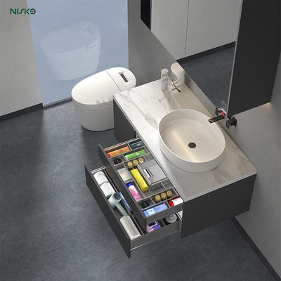 Bon prix Pull out basket sous évier tiroir de salle de bain multifonctionnel évier modulaire stockage cosmétique en ligne