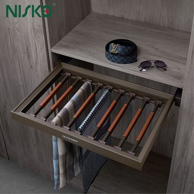 Good price Sliding Wardrobe Pants Rack Pull Out Trousers Jeans Closet Hanger online