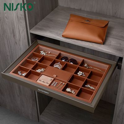 Bom preço Gaveta de armazenamento de joias retrátil oculta para guarda-roupa, anéis e colares on-line