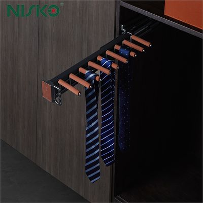 Good price Pull out Soft-closing Side Mounted Closet Ties Rack online