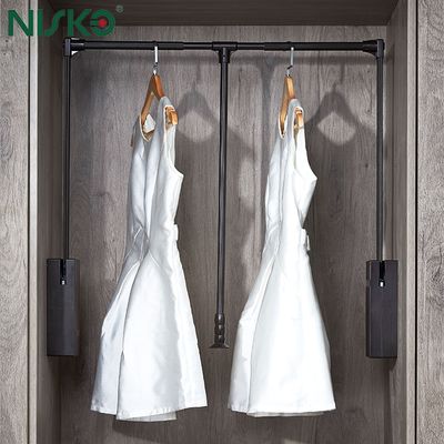 Good price Pull Down Clothes Rack Soft Closing Closet Hanger Rod Rack Wardrobe Organizer online