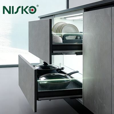 Giá tốt. 2 Tiers Bowls đĩa kéo ra giỏ Cultery bếp khay ngăn kéo với ánh sáng trực tuyến